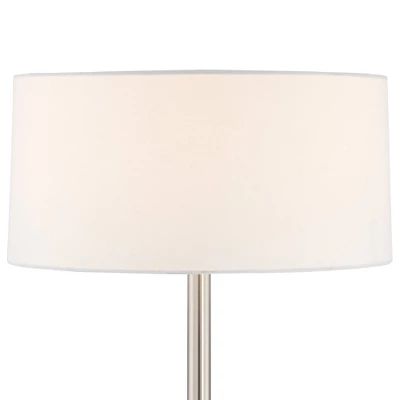 360 Lighting Andre 26 3/4" Tall Mid Century Modern Table Lamps Set Of 2 USB Port AC Power Outlet Silver Finish Metal White Shade Living Room Charging 8 360 Lighting Andre 26 3/4" Tall Mid Century Modern Table Lamps Set Of 2 USB Port AC Power Outlet Silver Finish Metal White Shade Living Room Charging - Image 6