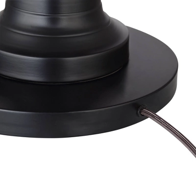 360 Lighting Spenser Retro Art Deco 58" Tall Floor Lamp Oiled Bronze Brown Beige Fabric Pleated Empire Shade For Living Room Bedroom House 7 360 Lighting Spenser Retro Art Deco 58" Tall Floor Lamp Oiled Bronze Brown Beige Fabric Pleated Empire Shade For Living Room Bedroom House - Image 5