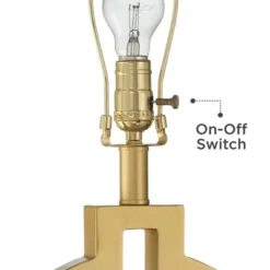 360 Lighting Lauren Modern Table Lamps Set Of 2 With Black Risers 28 1/2" Tall Gold USB Charging Port White Rectangular Shade For Bedroom Living Room -360 Lighting GUEST 0555bf23 1616 489d a69e df930b01ae43