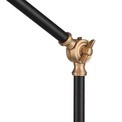 360 Lighting Colborne Modern Mid Century Desk Table Lamp 28" Tall Antique Brass Black With USB Charging Port LED For Bedroom Living Room Bedside Kids 8 360 Lighting Colborne Modern Mid Century Desk Table Lamp 28" Tall Antique Brass Black With USB Charging Port LED For Bedroom Living Room Bedside Kids - Image 6