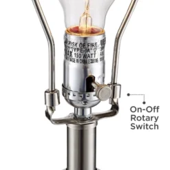 360 Lighting Jane Modern Table Lamps 25" High Set Of 2 White Ceramic Fabric Drum Shade For Bedroom Living Room House Bedside Nightstand Office Family -360 Lighting GUEST 09c089d4 b262 48b6 8626 c6dec4078914