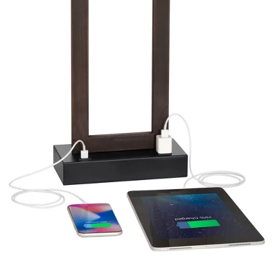 360 Lighting Todd Modern Table Lamps 30" Tall Set Of 2 Bronze With USB And AC Power Outlet In Base Oatmeal Shade For Bedroom Living Room Bedside Desk 5 360 Lighting Todd Modern Table Lamps 30" Tall Set Of 2 Bronze With USB And AC Power Outlet In Base Oatmeal Shade For Bedroom Living Room Bedside Desk - Image 3