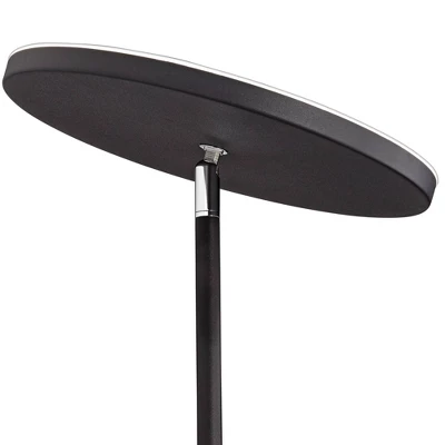 360 Lighting Taylor Modern Torchiere Floor Lamp With Side Light 72" Tall Satin Black LED Adjustable For Living Room Reading Bedroom Office House Home 4 360 Lighting Taylor Modern Torchiere Floor Lamp With Side Light 72" Tall Satin Black LED Adjustable For Living Room Reading Bedroom Office House Home - Image 2
