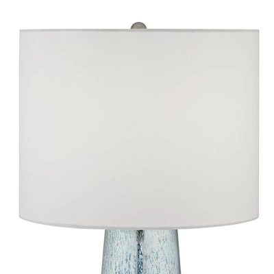 360 Lighting Marcus Modern Table Lamps 30" Tall Set Of 2 Mercury Glass Column White Drum Shade For Bedroom Living Room Bedside Nightstand Office Home 5 360 Lighting Marcus Modern Table Lamps 30" Tall Set Of 2 Mercury Glass Column White Drum Shade For Bedroom Living Room Bedside Nightstand Office Home - Image 3