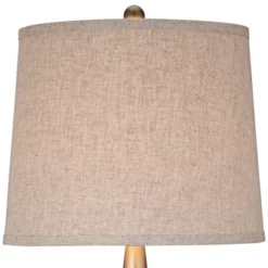 360 Lighting St. Claire Modern Mid Century Table Lamp 30 3/4" Tall Wood Open Vase Taupe Drum Shade For Bedroom Living Room Bedside Nightstand Office -360 Lighting GUEST 1255e193 6d82 44b2 aed8 d9910da32d19