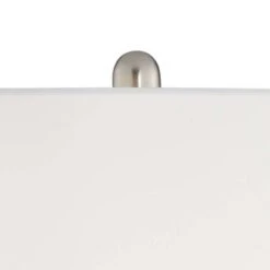 360 Lighting Carol Modern Table Lamps 28" Tall Set Of 2 Mercury Glass White Fabric Drum Shade For Bedroom Living Room Bedside Nightstand Office Kids -360 Lighting GUEST 137cef53 4191 4913 9f02 a3fc28f4e2fd