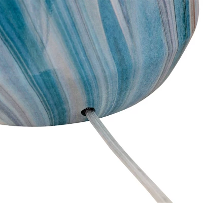 360 Lighting Carlton Modern Coastal Table Lamps 28" Tall Set Of 2 Swirling Blue Faux Marble White Tapered Drum Shade For Bedroom Living Room Bedside 7 360 Lighting Carlton Modern Coastal Table Lamps 28" Tall Set Of 2 Swirling Blue Faux Marble White Tapered Drum Shade For Bedroom Living Room Bedside - Image 5