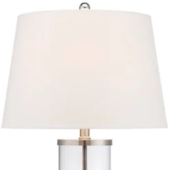 360 Lighting Coastal Table Lamp 26.25" High Clear Glass Cylinder Steel Fillable White Drum Shade For Living Room Family Bedroom Bedside Office 12 360 Lighting Coastal Table Lamp 26.25" High Clear Glass Cylinder Steel Fillable White Drum Shade For Living Room Family Bedroom Bedside Office -360 Lighting GUEST 13d1fdbc a44e 4caf 8627 e390696d13d6