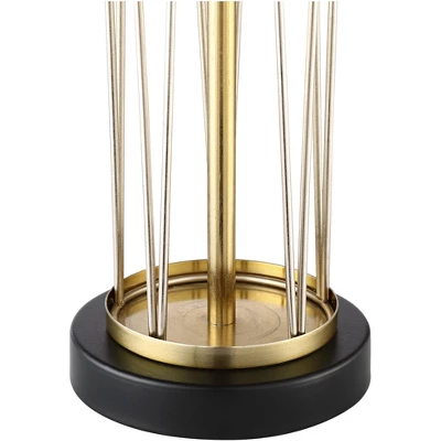 360 Lighting Nathan Modern Table Lamps 25 1/2" High Set Of 2 Gold Metal With USB Charging Ports Black Drum Shade For Bedroom Living Room Home Desk 7 360 Lighting Nathan Modern Table Lamps 25 1/2" High Set Of 2 Gold Metal With USB Charging Ports Black Drum Shade For Bedroom Living Room Home Desk - Image 5