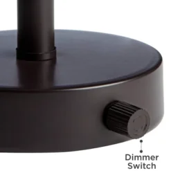 360 Lighting Trotter Modern Table Lamps 23 3/4" High Set Of 2 Oiled Bronze With USB And AC Power Outlet In Base Burlap Shade For Living Room Home Desk -360 Lighting GUEST 14fce119 7bc8 413c a418 099a730ce489