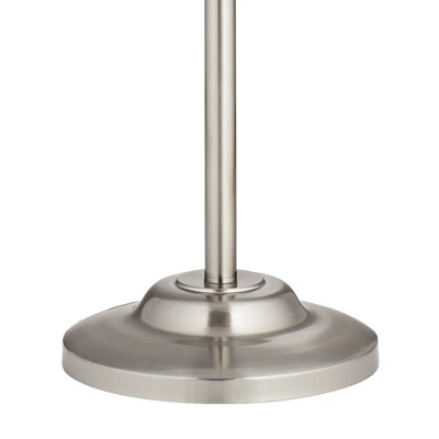 360 Lighting Abba Modern Floor Lamp Standing 66" Tall Brushed Nickel Silver Metal Satin Purple Drum Shade For Living Room Bedroom Office House Home 6 360 Lighting Abba Modern Floor Lamp Standing 66" Tall Brushed Nickel Silver Metal Satin Purple Drum Shade For Living Room Bedroom Office House Home - Image 4