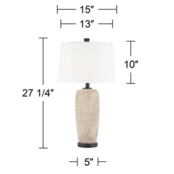360 Lighting Anna Modern Coastal Table Lamps 27 1/4" Tall Set Of 2 Beige White Tapered Drum Shade For Bedroom Living Room Bedside Nightstand Office 15 360 Lighting Anna Modern Coastal Table Lamps 27 1/4" Tall Set Of 2 Beige White Tapered Drum Shade For Bedroom Living Room Bedside Nightstand Office -360 Lighting GUEST 191a4d73 cc98 4302 a90e a0e2fcbc9673