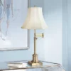 360 Lighting Traditional Swing Arm Desk Table Lamp Adjustable Height 36" Tall Antique Brass Imperial Creme Fabric Bell Shade Living Room -360 Lighting GUEST 1f8c495e b5bb 4b5c a011 15ff5e117bf3