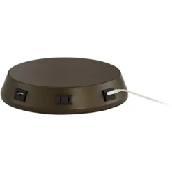 360 Lighting Accent Table Lamp With USB And AC Power Outlet Workstation Charging Base 22" High Warm Bronze Drum Shade Living Room Desk 13 360 Lighting Accent Table Lamp With USB And AC Power Outlet Workstation Charging Base 22" High Warm Bronze Drum Shade Living Room Desk -360 Lighting GUEST 20794d02 b9a7 4a06 8d20 e46fedcad087 1