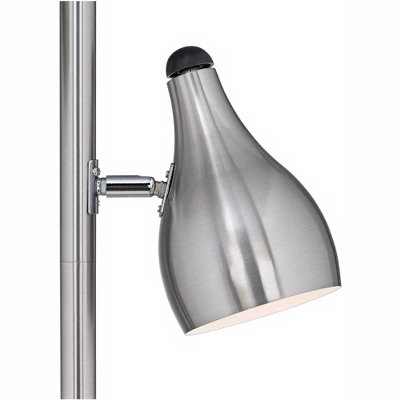 360 Lighting Modern Floor Lamp 3-Light Tree 64" Tall Brushed Steel Adjustable Shades For Living Room Reading Bedroom Office 6 360 Lighting Modern Floor Lamp 3-Light Tree 64" Tall Brushed Steel Adjustable Shades For Living Room Reading Bedroom Office - Image 4