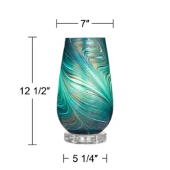 360 Lighting Carmen Modern Coastal Accent Table Lamps 12 1/2" High Set Of 2 Green Art Glass Shade For Bedroom Bedside Nightstand Office 13 360 Lighting Carmen Modern Coastal Accent Table Lamps 12 1/2" High Set Of 2 Green Art Glass Shade For Bedroom Bedside Nightstand Office -360 Lighting GUEST 27769a4f 3ecc 4586 9705 85b804f640a8