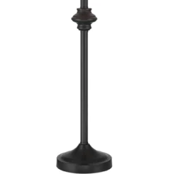 360 Lighting Lynn Modern Industrial Buffet Table Lamps 26" High Set Of 2 Dark Bronze Metal Oatmeal Drum Shade For Bedroom Living Room Bedside Office -360 Lighting GUEST 2c48c6dd f773 4a3f 9369 75ad55a9eb03