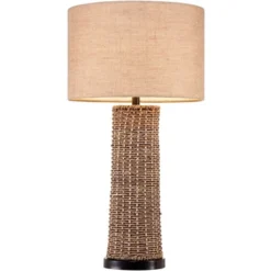 360 Lighting Coastal Table Lamp 28.5" Tall Woven Seagrass Burlap Drum Shade For Living Room Family Bedroom Bedside Nightstand Office 12 360 Lighting Coastal Table Lamp 28.5" Tall Woven Seagrass Burlap Drum Shade For Living Room Family Bedroom Bedside Nightstand Office -360 Lighting GUEST 2fc09dde 3833 4035 8180 54992b1c1b5f