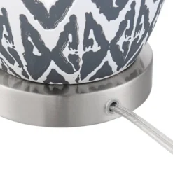 360 Lighting Modern Accent Table Lamps 23 1/2" High Set Of 2 White Gray Ceramic White Fabric Drum Shade Decor For Bedroom Living Room 12 360 Lighting Modern Accent Table Lamps 23 1/2" High Set Of 2 White Gray Ceramic White Fabric Drum Shade Decor For Bedroom Living Room -360 Lighting GUEST 2fc84477 6e7c 4e9e 88c1 954744a118ed