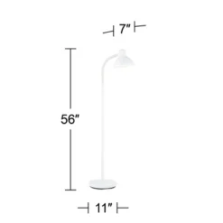 360 Lighting Modern Floor Lamp Adjustable Gooseneck Arm 56" Tall White Metal For Living Room Reading Bedroom Office 13 360 Lighting Modern Floor Lamp Adjustable Gooseneck Arm 56" Tall White Metal For Living Room Reading Bedroom Office -360 Lighting GUEST 32c2d91e 2ed1 4885 9914 f9d8b94cd1aa