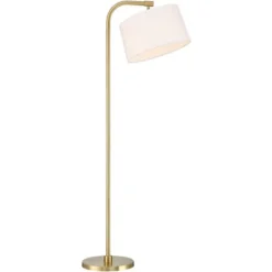 360 Lighting Modern Art Deco Arc Floor Lamp 64" Tall Warm Gold Metal White Fabric Drum Shade For Living Room Reading Family Bedroom Office House Home 16 360 Lighting Modern Art Deco Arc Floor Lamp 64" Tall Warm Gold Metal White Fabric Drum Shade For Living Room Reading Family Bedroom Office House Home -360 Lighting GUEST 37c10432 3f86 4b89 9b55 646e1dc48818