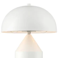 360 Lighting Felix Modern Accent Table Lamps 19" High Set Of 2 White Metal Mushroom Dome Shade For Bedroom Living Room Bedside Nightstand Office Kids -360 Lighting GUEST 386ea023 c0e9 42df 8bda 834df37f81b8