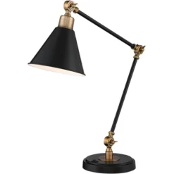 360 Lighting Modern Industrial Desk Table Lamp With USB Charging Port Adjustable 26.75" High Black Antique Brass For Bedroom Bedside Office 15 360 Lighting Modern Industrial Desk Table Lamp With USB Charging Port Adjustable 26.75" High Black Antique Brass For Bedroom Bedside Office -360 Lighting GUEST 38f5071e 7139 475a 8557 a6ab2c188d0e