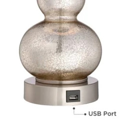 360 Lighting Castine 22" High Small Modern Country Cottage Accent Table Lamps Set Of 2 USB Port Silver Finish Mercury Glass Living Room Charging 12 360 Lighting Castine 22" High Small Modern Country Cottage Accent Table Lamps Set Of 2 USB Port Silver Finish Mercury Glass Living Room Charging -360 Lighting GUEST 3dffdb2c 54d6 43ef 8e4b 7a609b01f637 2