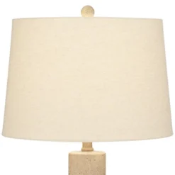 360 Lighting Sandstone Gourd 27" Tall Farmhouse Rustic Modern Coastal Table Lamp Brown Single Beige Shade Living Room Bedroom Bedside Nightstand House -360 Lighting GUEST 3e412c0d 46ca 463f ada7 5caf127a7378
