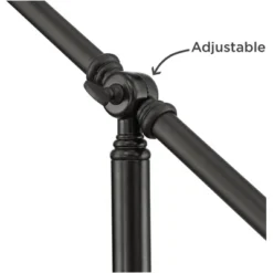 360 Lighting Traditional Pharmacy Floor Lamp With USB Charging Port 55" Tall Dark Bronze Dome Shade Adjustable Arm Living Room Reading -360 Lighting GUEST 3ef6b937 a20e 4cc4 9d82 35fc53169694