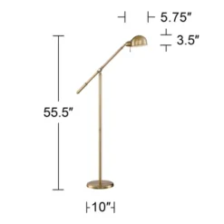 360 Lighting Dawson Traditional Pharmacy Floor Lamp 55" Tall Brass Metal Adjustable Boom Arm Dome Head For Living Room Reading Bedroom Office 15 360 Lighting Dawson Traditional Pharmacy Floor Lamp 55" Tall Brass Metal Adjustable Boom Arm Dome Head For Living Room Reading Bedroom Office -360 Lighting GUEST 4166f241 a923 480c 91af d054b2d7f854