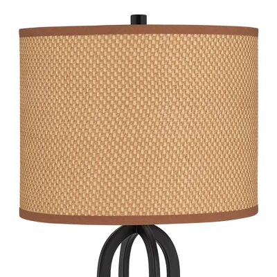 360 Lighting Marcel Industrial Table Lamps 24 1/4" High Set Of 2 Black Metal With USB Port LED Nightlight Peanut Shade For Bedroom Living Room Desk 3 360 Lighting Marcel Industrial Table Lamps 24 1/4" High Set Of 2 Black Metal With USB Port LED Nightlight Peanut Shade For Bedroom Living Room Desk