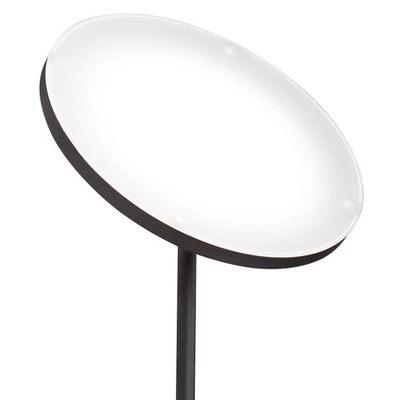 360 Lighting Taylor Modern Torchiere Floor Lamp With Side Light 72" Tall Satin Black LED Adjustable For Living Room Reading Bedroom Office House Home 5 360 Lighting Taylor Modern Torchiere Floor Lamp With Side Light 72" Tall Satin Black LED Adjustable For Living Room Reading Bedroom Office House Home - Image 3
