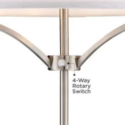 360 Lighting Modern Floor Lamp 62" Tall Black And Brushed Steel Column White Linen Drum Shade For Living Room Reading Bedroom Office 13 360 Lighting Modern Floor Lamp 62" Tall Black And Brushed Steel Column White Linen Drum Shade For Living Room Reading Bedroom Office -360 Lighting GUEST 43b03674 5887 40b7 8b04 03b7899414ed