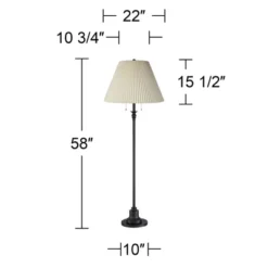 360 Lighting Spenser Retro Art Deco 58" Tall Floor Lamp Oiled Bronze Brown Beige Fabric Pleated Empire Shade For Living Room Bedroom House 13 360 Lighting Spenser Retro Art Deco 58" Tall Floor Lamp Oiled Bronze Brown Beige Fabric Pleated Empire Shade For Living Room Bedroom House -360 Lighting GUEST 45074a01 0be9 4fb6 83c3 f40042529b38
