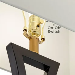 360 Lighting Roxie Modern Table Lamps 31" Tall Set Of 2 Black Metal With USB Charging Port White Rectangular Shade For Bedroom Living Room Bedside -360 Lighting GUEST 45a1c290 6903 4361 82fd 1174abecccbd