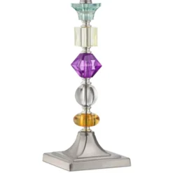 360 Lighting Bijoux Modern Table Lamp 25 1/2" High Multi Colored Stacked Gem Purple Shade For Bedroom Living Room Bedside Nightstand Office Family -360 Lighting GUEST 4af94b1e 3036 4d01 82ca 2de9ac71253c