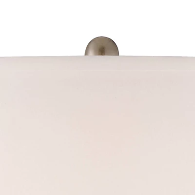 360 Lighting Simon Modern Table Lamps Set Of 2 With Square Risers 27" Tall Brushed Nickel USB Charging Port White Shade For Bedroom Living Room Desk 3 360 Lighting Simon Modern Table Lamps Set Of 2 With Square Risers 27" Tall Brushed Nickel USB Charging Port White Shade For Bedroom Living Room Desk