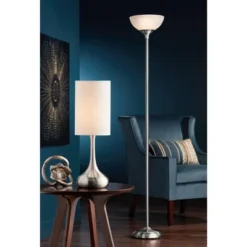 360 Lighting Maddox Modern Torchiere Floor Lamp 71" Tall Satin Nickel Silver Metal Alabaster Glass Shade For Living Room Bedroom Office House Home 16 360 Lighting Maddox Modern Torchiere Floor Lamp 71" Tall Satin Nickel Silver Metal Alabaster Glass Shade For Living Room Bedroom Office House Home -360 Lighting GUEST 55c31dbd e4aa 4124 9f9e 863eaa34923f