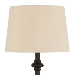 360 Lighting Carter Traditional 3 Piece Floor Table Lamp Set Bronze Metal Oatmeal Drum Shade For Bedroom Living Room Bedside Nightstand Office House -360 Lighting GUEST 56a17688 d3e7 4fc4 9577 bba3dc5717be