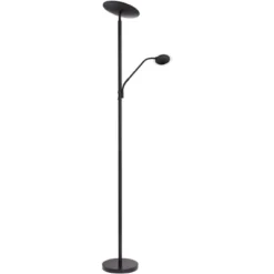 360 Lighting Modern Floor Lamp With Reading Light LED 71.5" Tall Decker Black Metal Acrylic Diffuser For Living Room Reading Office -360 Lighting GUEST 59f5c6bd 9e86 4ae3 b830 83d9d791959b