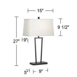 360 Lighting Cole Modern Table Lamps 27" Tall Set Of 2 Black Metal With USB Charging Ports White Rectangular Shade For Bedroom Living Room Bedside 13 360 Lighting Cole Modern Table Lamps 27" Tall Set Of 2 Black Metal With USB Charging Ports White Rectangular Shade For Bedroom Living Room Bedside -360 Lighting GUEST 5ad108d5 96c0 471a 8f11 df4a1a1a43c2