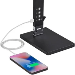 360 Lighting Jett Modern Desk Lamp 16 1/2" High Black With USB Port And Nightlight LED Dimmer Touch On Off For Bedroom Bedside Nightstand Family House -360 Lighting GUEST 5eb35f3f c3eb 4473 bfaa 4c8b0c1b2301