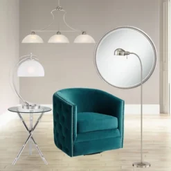 360 Lighting Ridley Modern Floor Lamp Standing 61" Tall Satin Nickel Metal Adjustable Gooseneck Arm For Living Room Reading Bedroom Office House Home 15 360 Lighting Ridley Modern Floor Lamp Standing 61" Tall Satin Nickel Metal Adjustable Gooseneck Arm For Living Room Reading Bedroom Office House Home -360 Lighting GUEST 612ac612 cf79 4957 a03e 387361ba256a