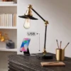 360 Lighting Taurus Industrial Rustic Desk Lamp 20" High Black Gold With USB Charging Port Adjustable For Bedroom Living Room Bedside Nightstand House 2 360 Lighting Taurus Industrial Rustic Desk Lamp 20" High Black Gold With USB Charging Port Adjustable For Bedroom Living Room Bedside Nightstand House -360 Lighting GUEST 615c2f08 226e 41b2 a7ae 0aa4ac300803