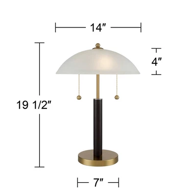 360 Lighting Orbital 19 1/2" High Wood And Warm Gold Pull Chain Desk Lamps Set Of 2 7 360 Lighting Orbital 19 1/2" High Wood And Warm Gold Pull Chain Desk Lamps Set Of 2 - Image 5