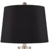 360 Lighting Geoff Modern Table Lamps 26" High Set Of 2 Brushed Nickel With USB Charging Port Black Faux Silk Drum Shade For Bedroom Living Room Desk -360 Lighting GUEST 6598102c e94d 4b90 b19d 820d5340c802