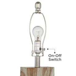 360 Lighting Connie Modern Table Lamps Set Of 2 25" High Brown Faux Marble With USB Charging Port White Rectangular Shade For Living Room Office Desk -360 Lighting GUEST 68bb5a85 57ae 44b3 b75d c5dab0a1f3ac