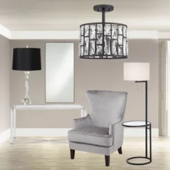 360 Lighting Modern Floor Lamp With Table Glass 62" Tall Black White Fabric Drum Shade For Living Room Reading Bedroom Office 17 360 Lighting Modern Floor Lamp With Table Glass 62" Tall Black White Fabric Drum Shade For Living Room Reading Bedroom Office -360 Lighting GUEST 6d427a4f 77ae 4021 8f99 cfd6e608a8b4