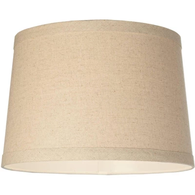 360 Lighting Vintage Shabby Chic Floor Lamp 60" Tall Antique White Washed Burlap Drum Shade For Living Room Reading Bedroom Office 4 360 Lighting Vintage Shabby Chic Floor Lamp 60" Tall Antique White Washed Burlap Drum Shade For Living Room Reading Bedroom Office - Image 2